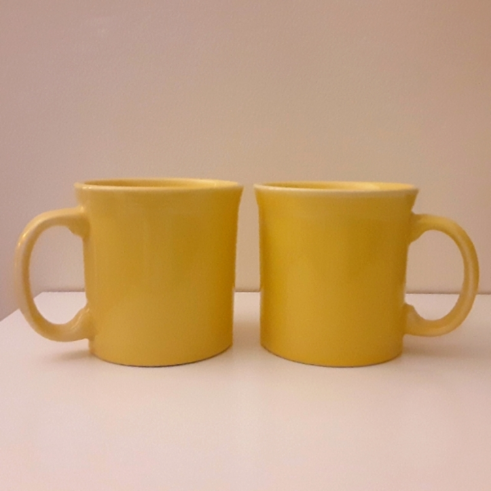 Fiesta Yellow Ceramic Mug Set of 2
